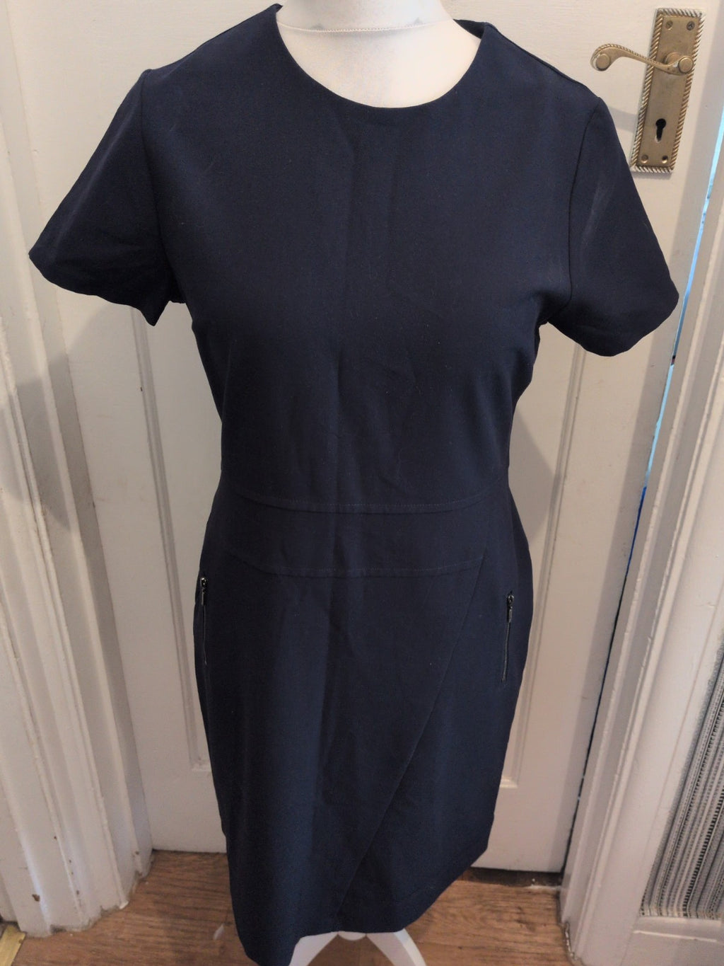 Ladies Next Tailoring Size 14 Navy Short Sleeve Dress