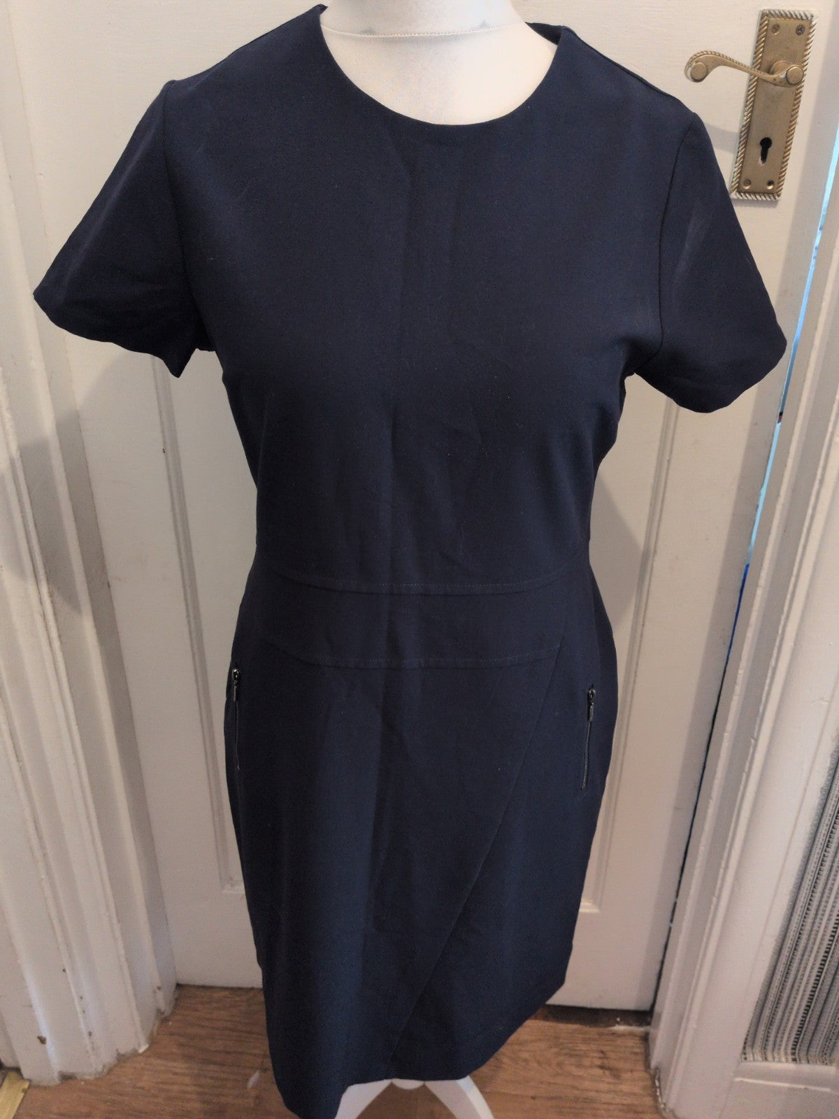 Ladies Next Tailoring Size 14 Navy Short Sleeve Dress