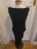 Ladies Black Bodycon Dress Size 10/12 Stretchy