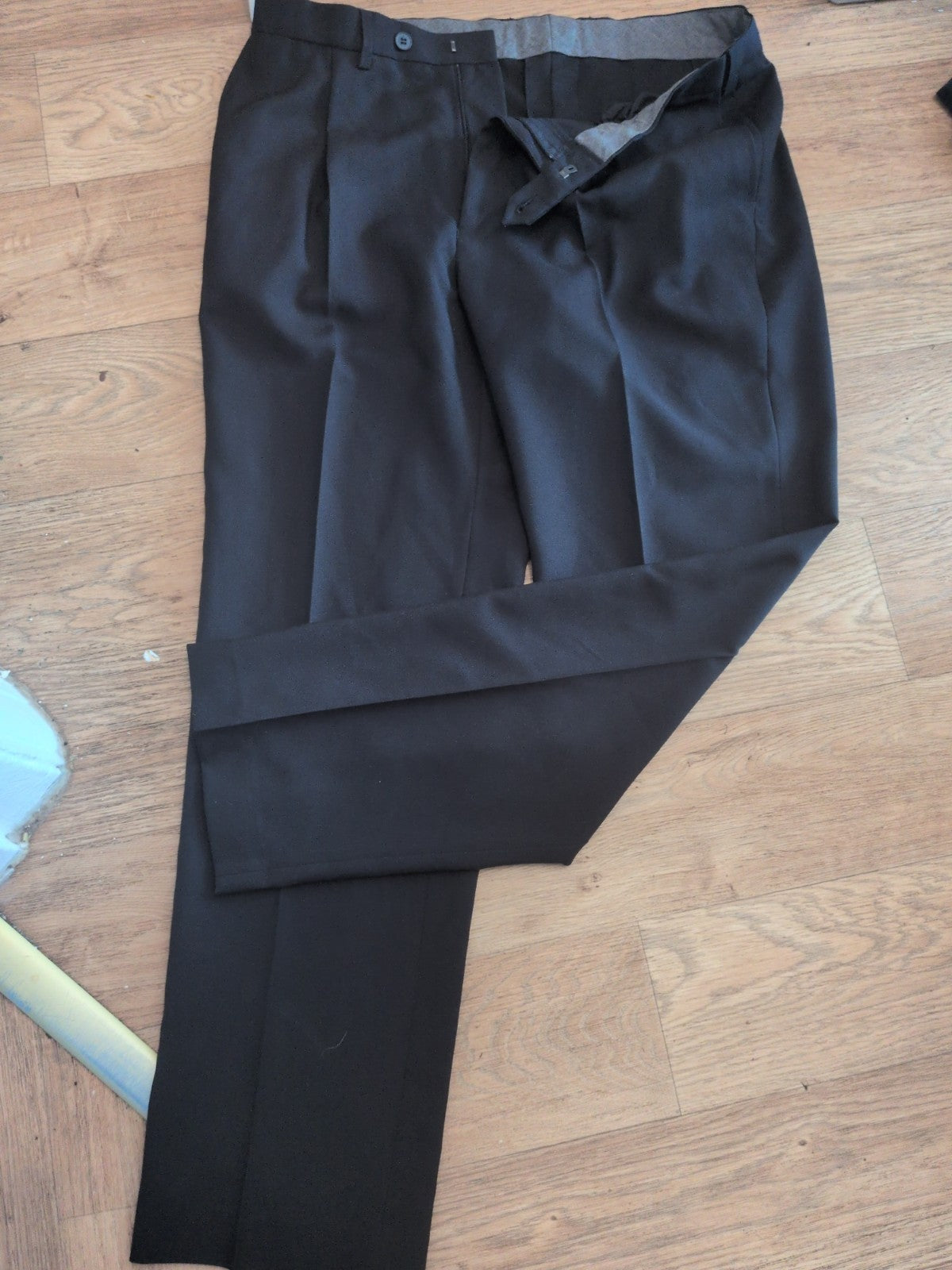 M&S Collection 36/31 Black Smartwear Trousers
