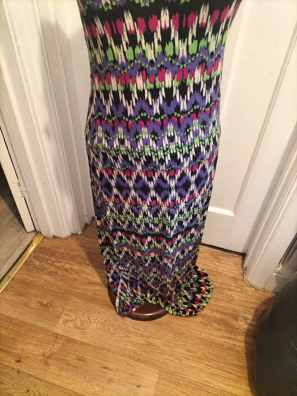 Ladies Wallis Size Small Multi Coloured Long Length Short Sleeved Dress