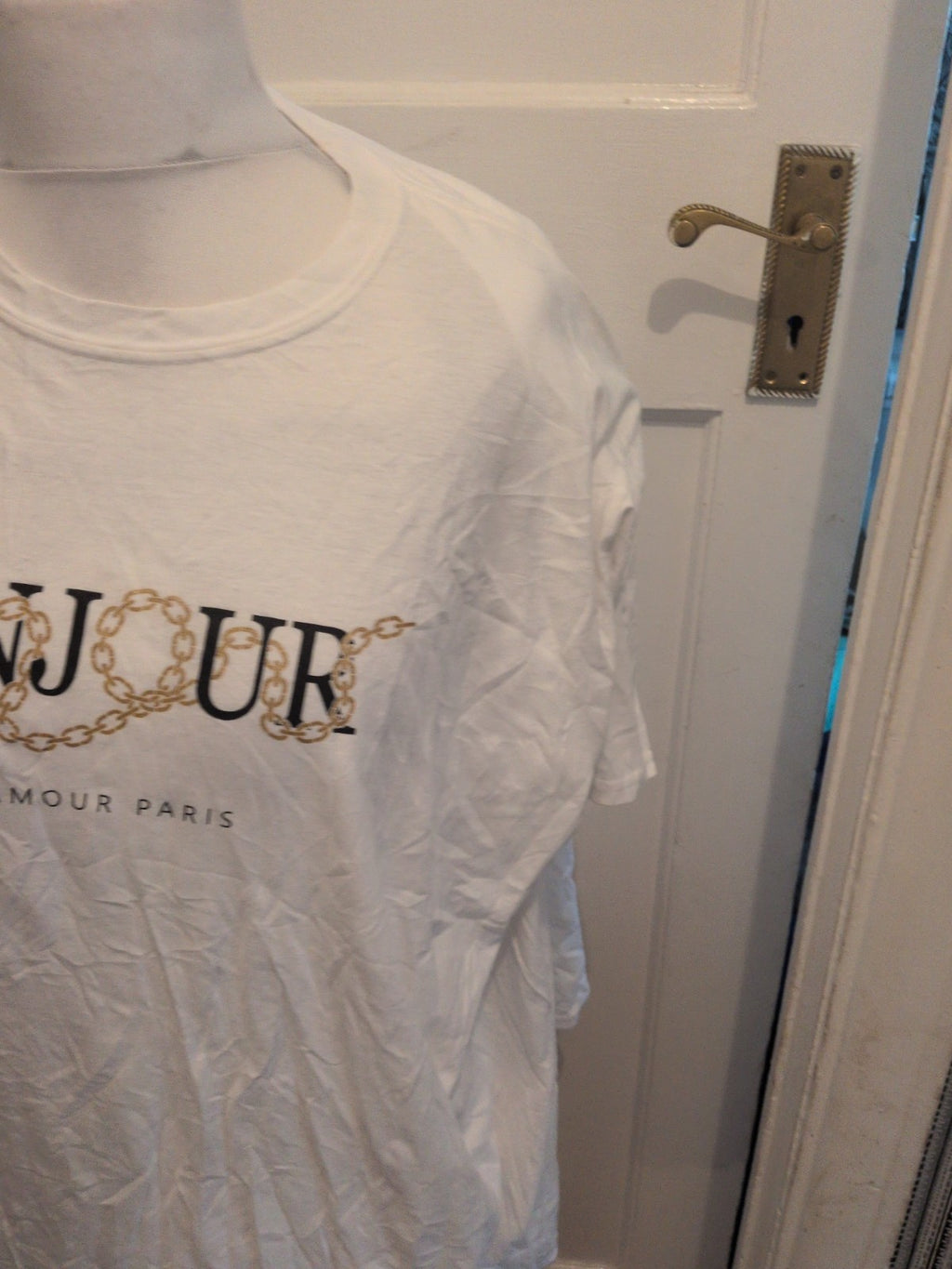 Boohoo 24 White Bonjour Short Sleeve T-shirt