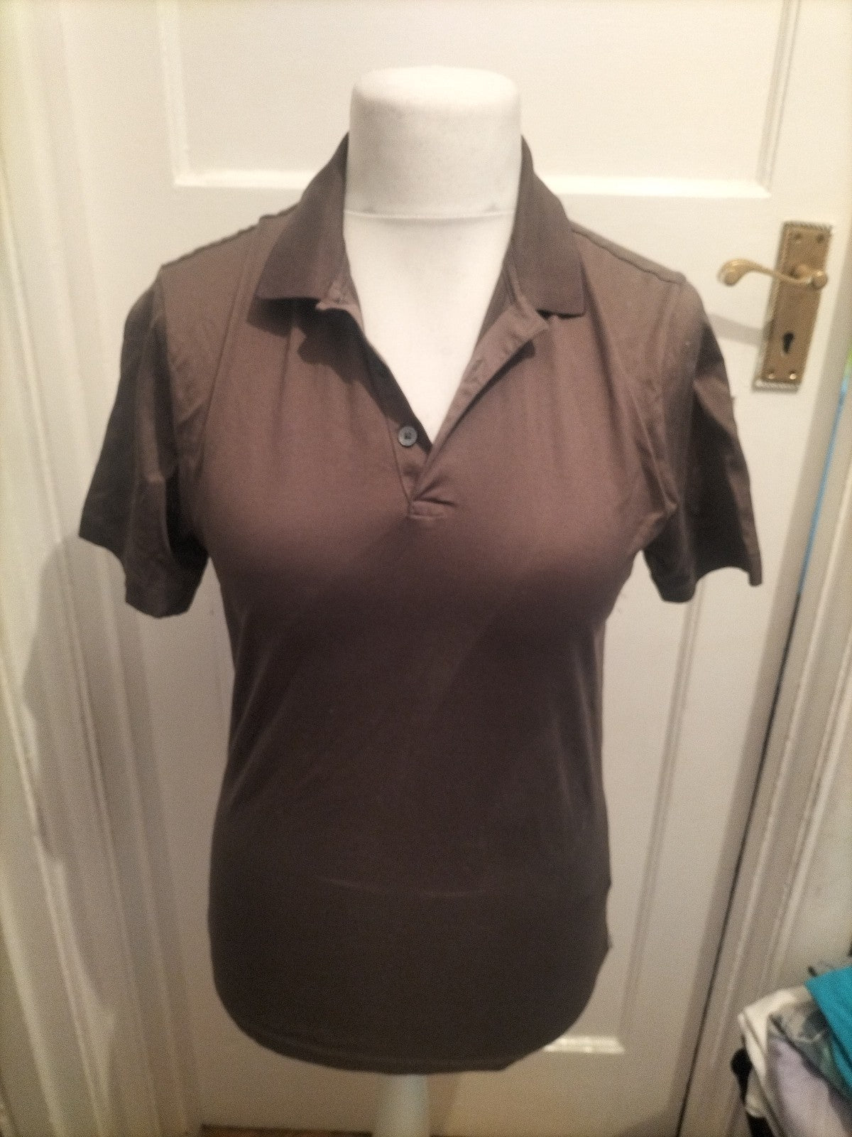 Autograph Small Supima Cotton Metallic Grey/Green Short Sleeve Polo