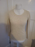 Cotswold Collection Size Small Cream Knit Jumper