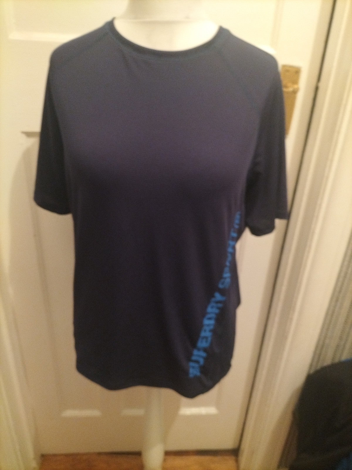 Mens Superdry Sport Size L Navy Short Sleeved Tshirt