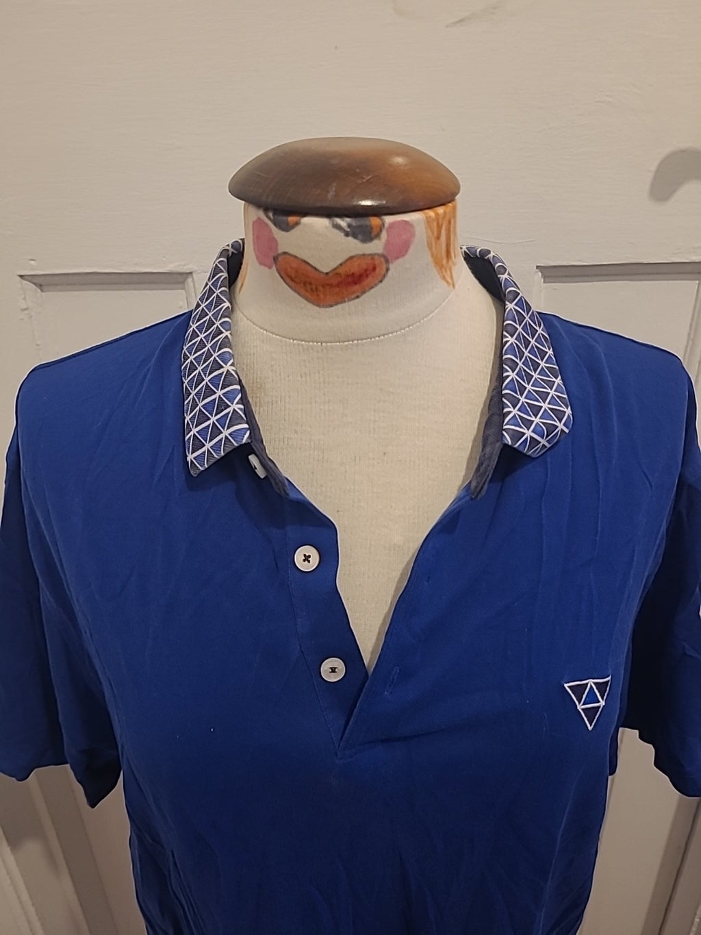 Mens Bosideng Homme Size XL Royal Blue Short Sleeved Polo