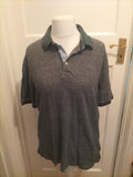 Mens Blue Harbour Size XL Tailored Fit Green Fleck Short Sleeve Polo