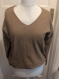 Primark Medium Brown V Neck Pullover Jumper