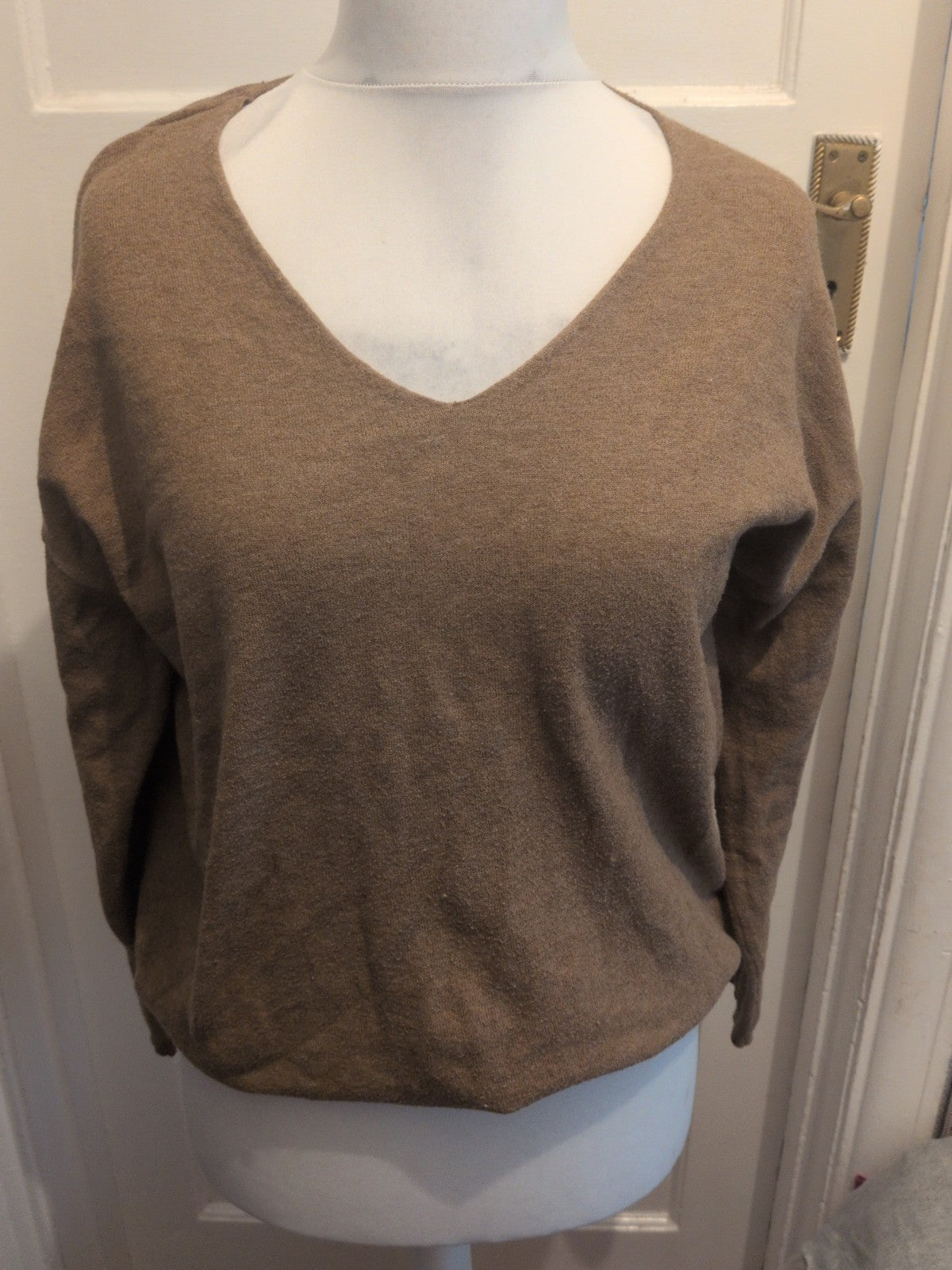 Primark Medium Brown V Neck Pullover Jumper
