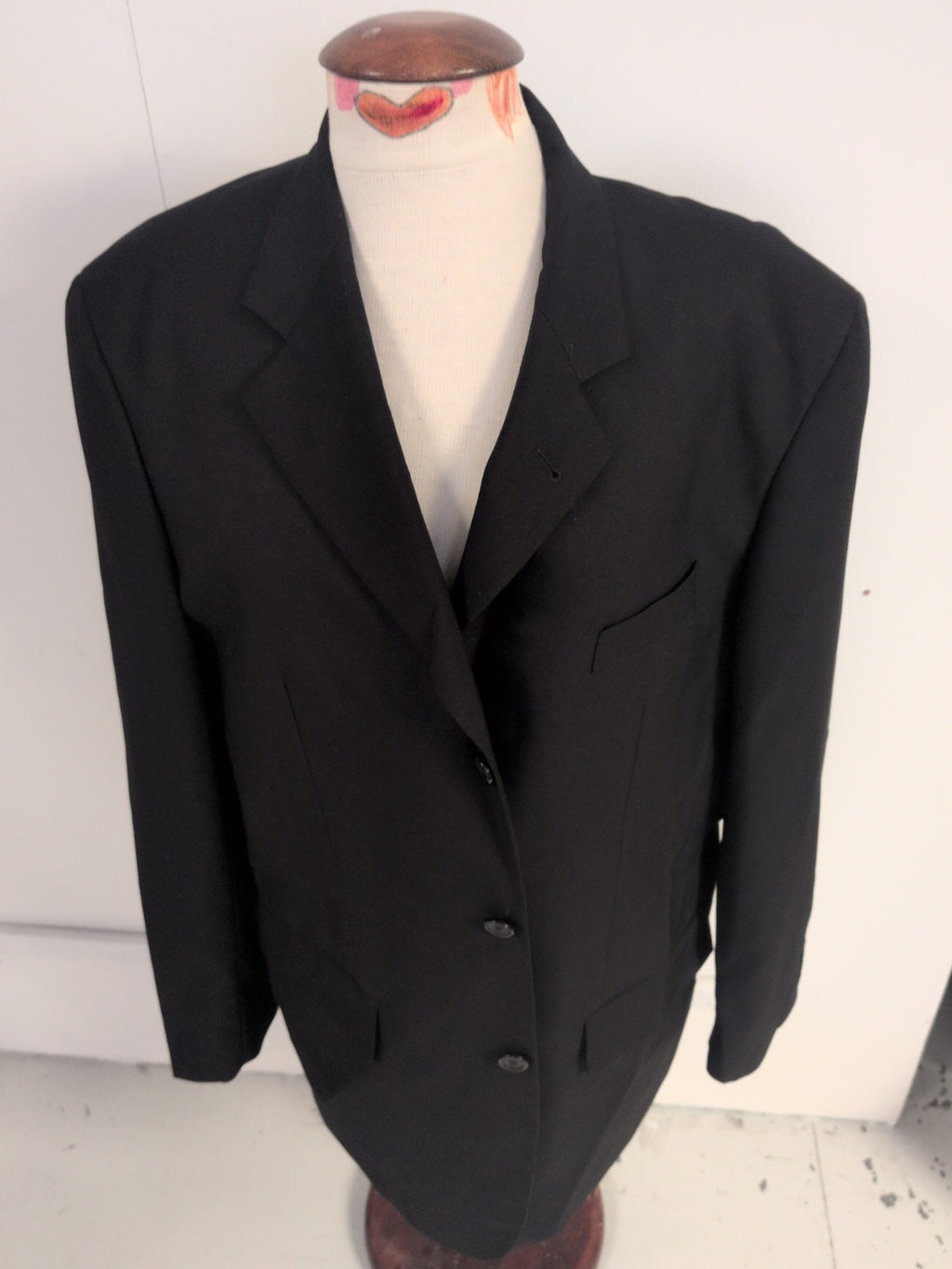 Cedarwood State 44R Black Lined Suit Jacket