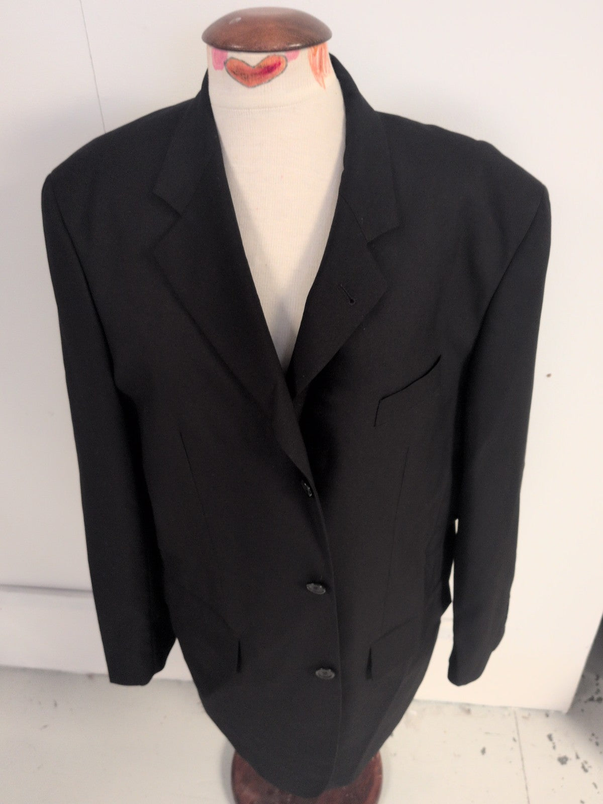 Cedarwood State 44R Black Lined Suit Jacket