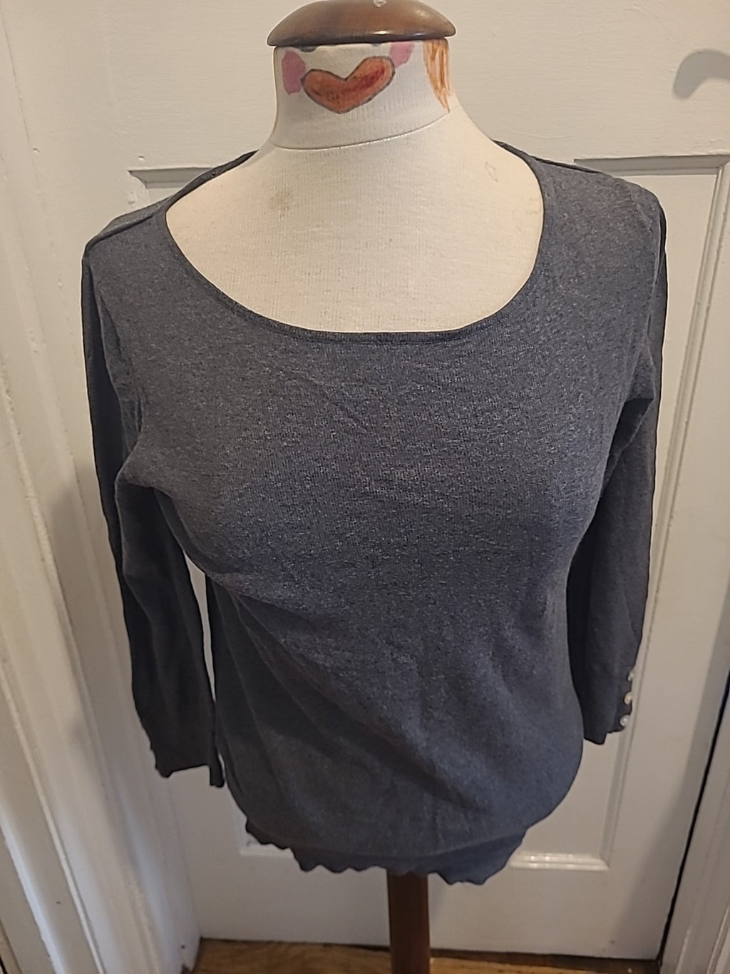 Ladies Next Size 10 Grey Knitwear Long Sleeved