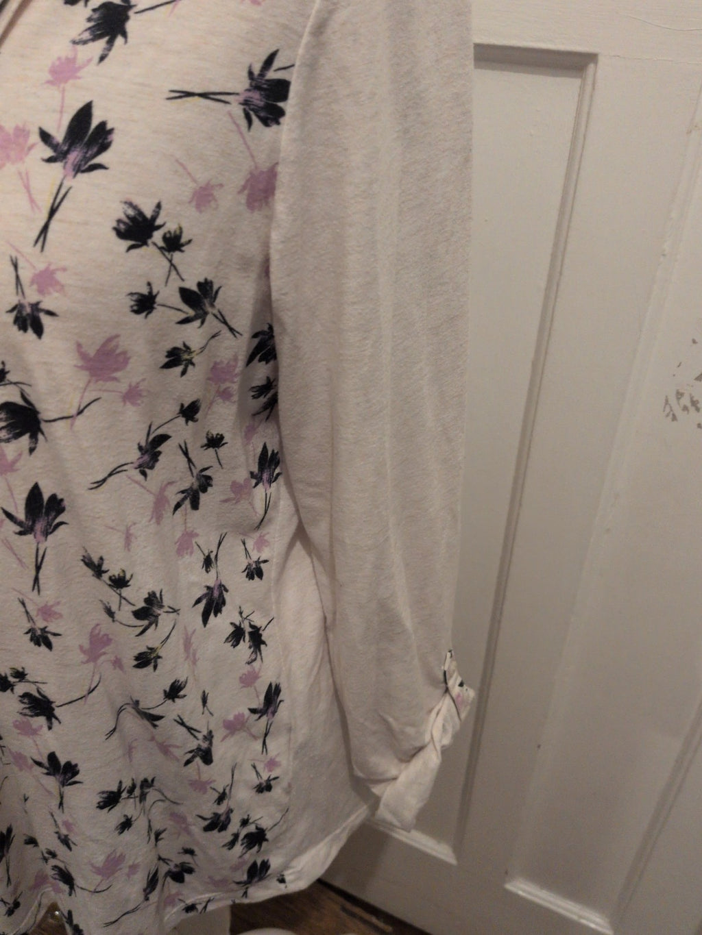 Marks And Spencer 18 Ivory Floral Long Sleeve Blouse