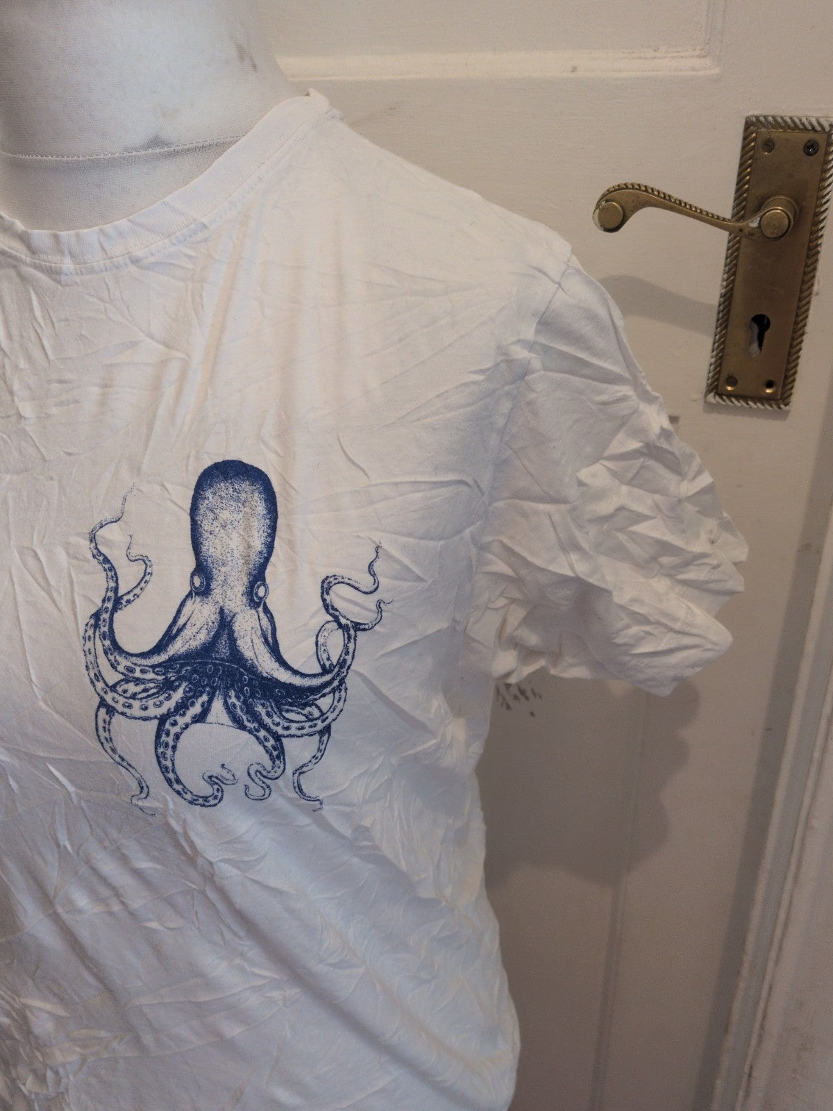 Medium White Octopus Print Short Sleeve T-shirt