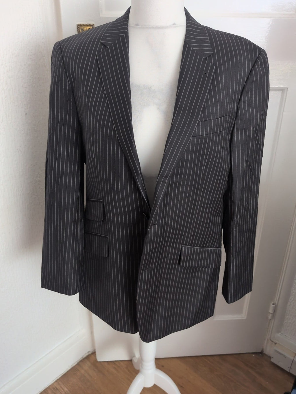 Next 42 Short Black Stripe Suit Jacket