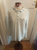 Mens Police Size XL White Short Sleeved Polo