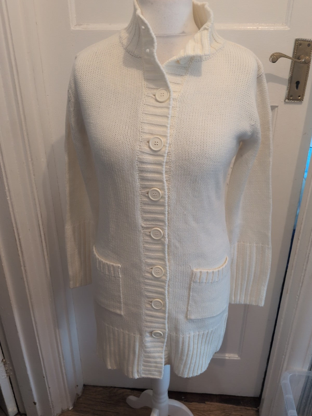 Editions Medium Cream Knit Long Length Cardigan