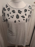 Ladies Love Leisure 16 Grey Print Short Sleeve T-shirt