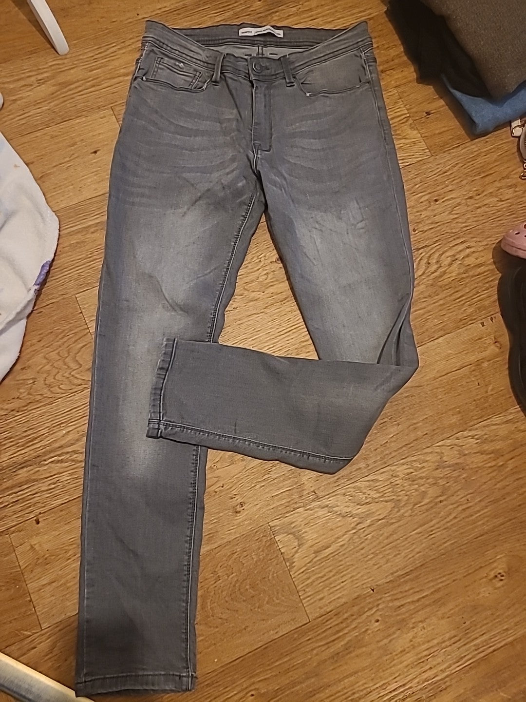 Mens Akai Size 32R Grey Skinny Fit Jeans