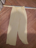 Girls 6-7 Years Lemon Colour Ribbed Trousers