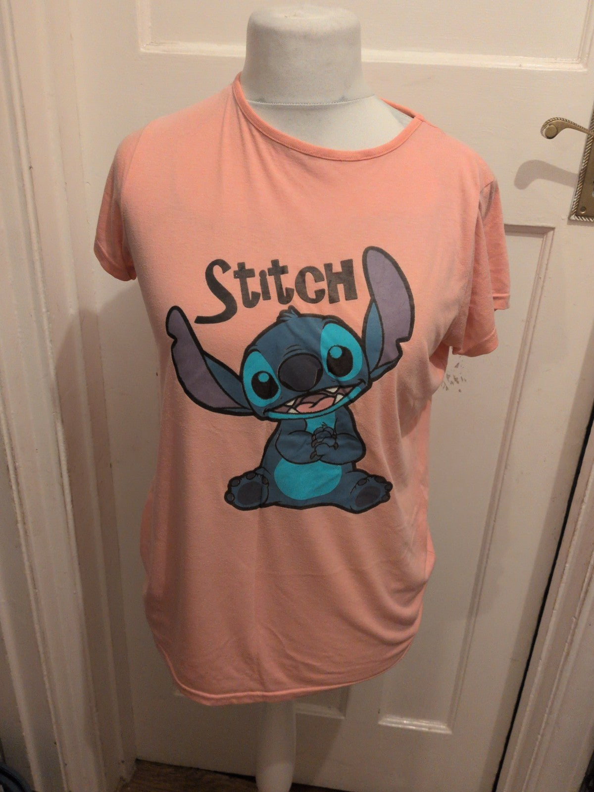 Girls Disney 14-15 Years Coral Stitch T-shirt