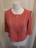 Ladies Per Una Size M Cerise Full Zip Cardigan