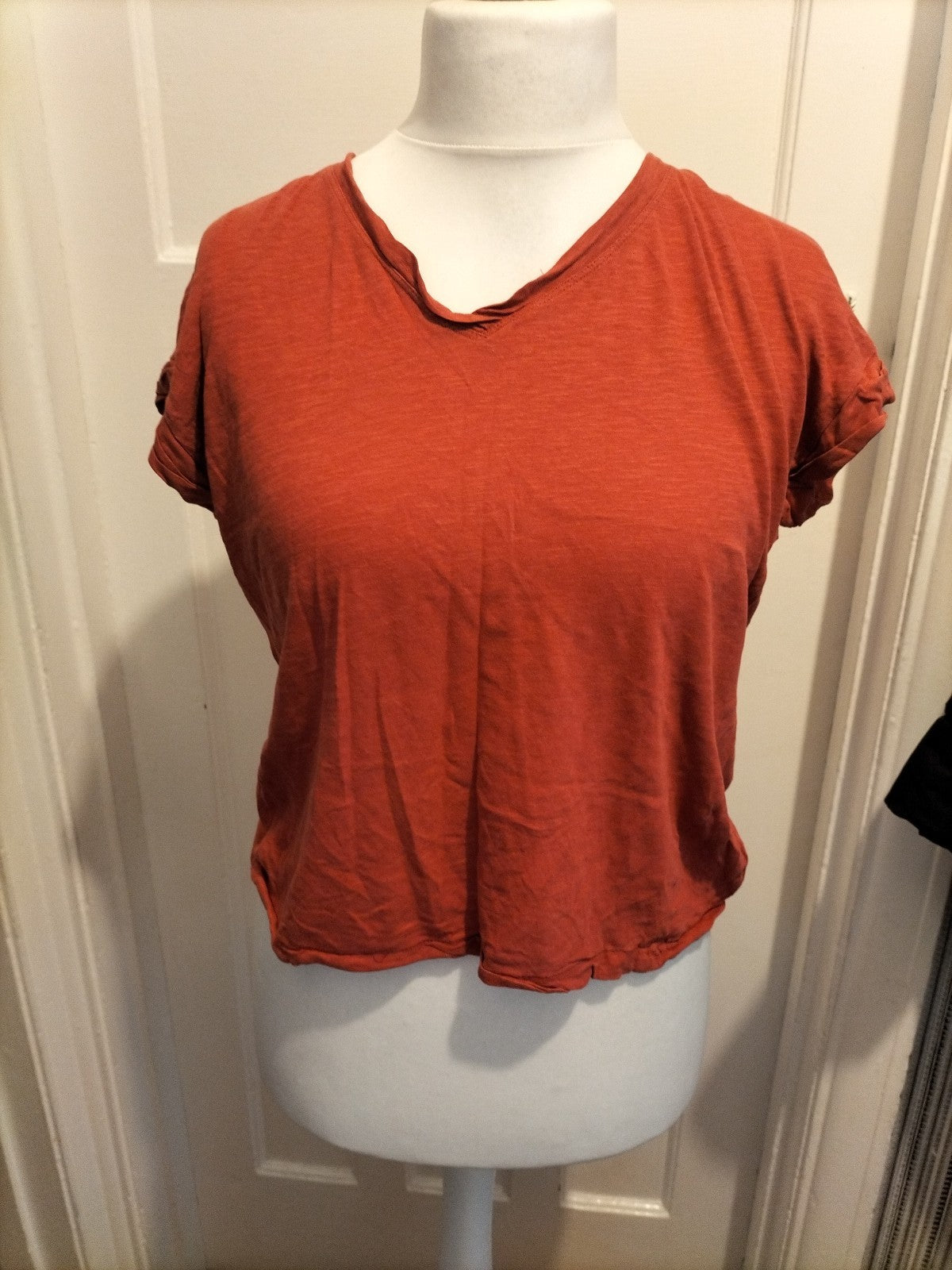 Ladies M&Co Size Medium Rust Short Sleeved Tshirt