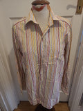 Mens Dunhill Size Large Multicoloured Striped Long Sleeved Shirt