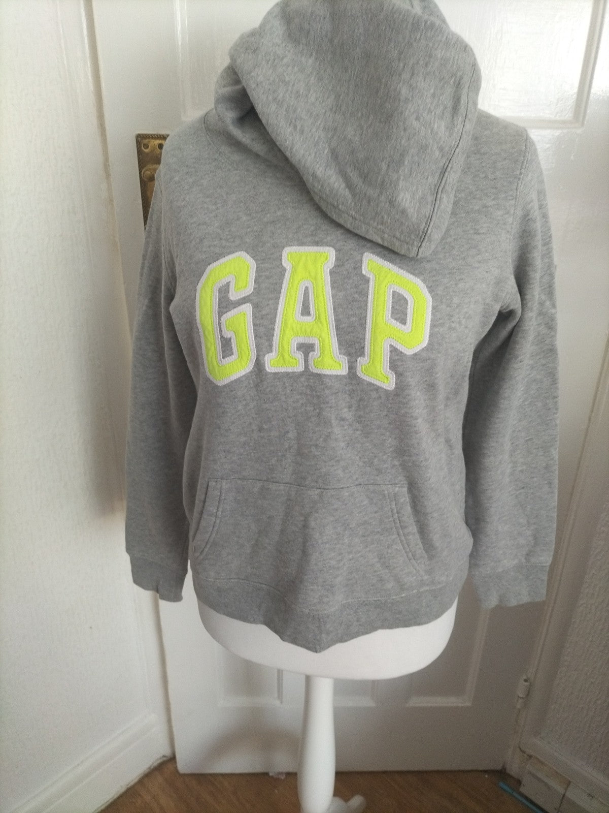 Mens Gap Size M Grey Pullover Print Hoodie