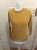Ladies Primark Size Small Mustard Rear Zip Jumper