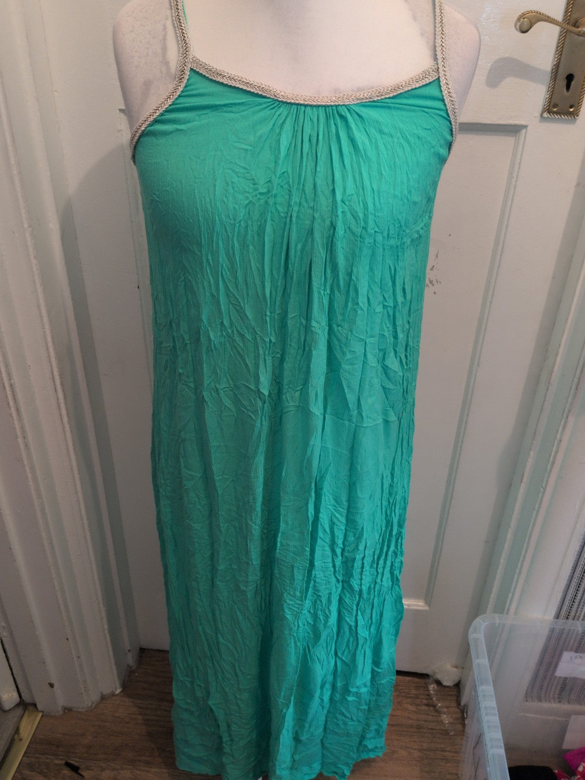 Brand New Papaya Medium Green Sleeveless Long Length Dress