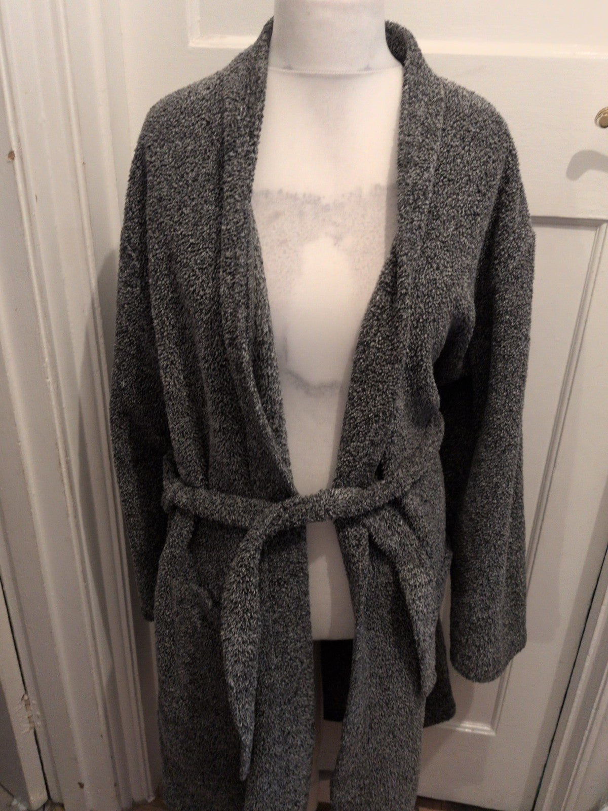 George Large Grey Dressing Gown Robe With Cord