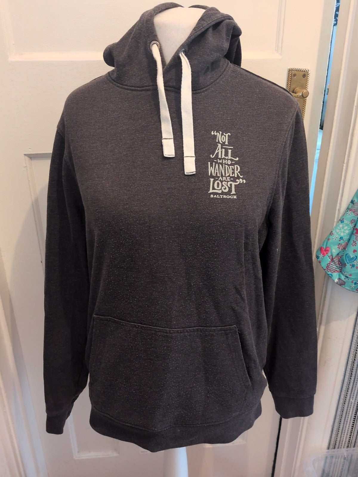 Saltrock Medium Grey Print Pullover Hoodie Bobbling
