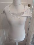 Marks And Spencer 14 White Short Sleeve T-shirt Scoop Neck