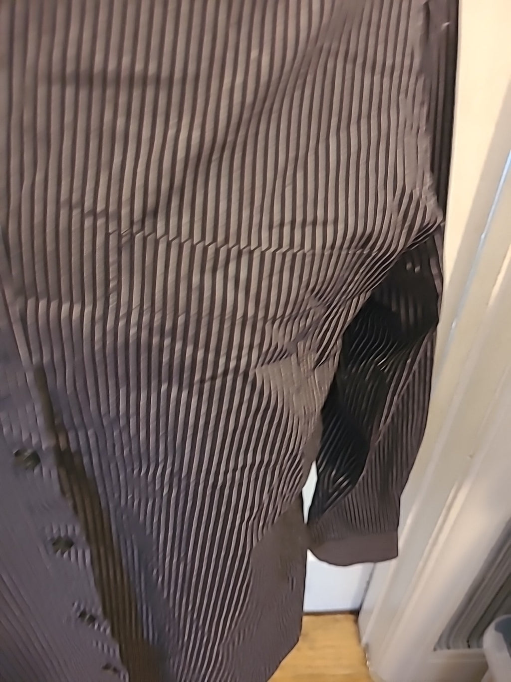 Mens Tu Size 14.5" Black Purple Thin Striped