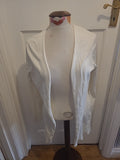 Ladies Amazon Essentials Size Medium Cream Long Sleeved Cardigan