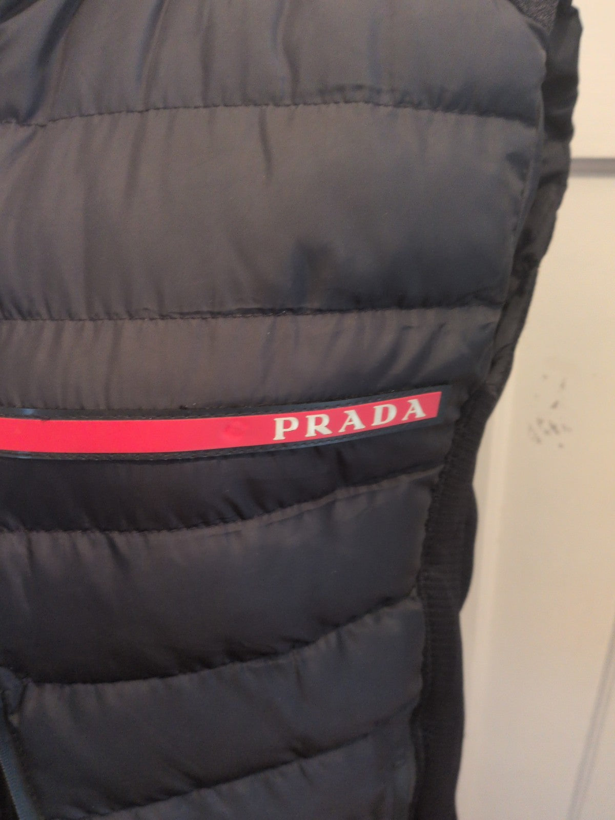 Prada 50M Black Puffer Sleeveless Jacket