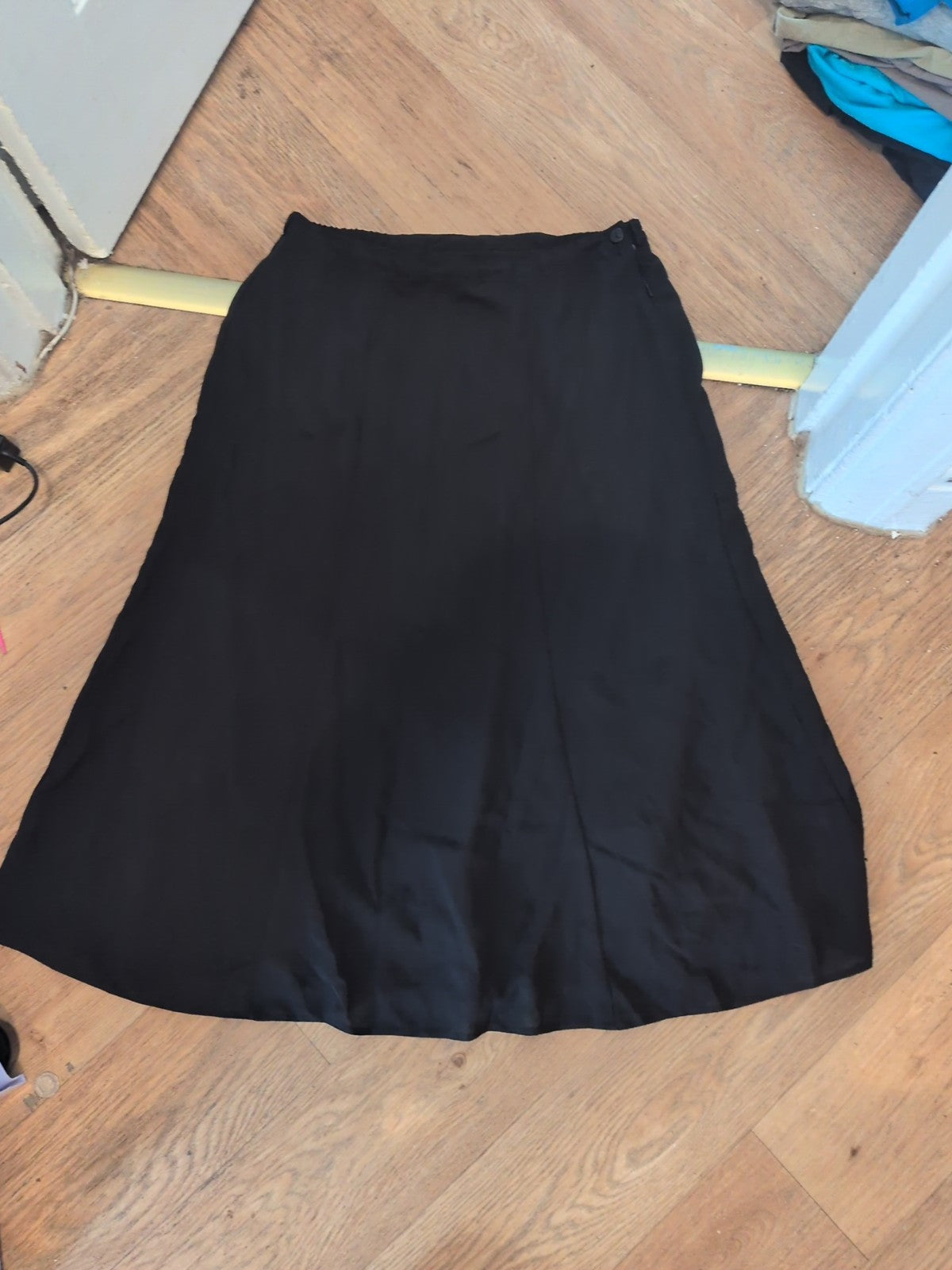 Bonmarche 14 Black Lined Midi Skirt
