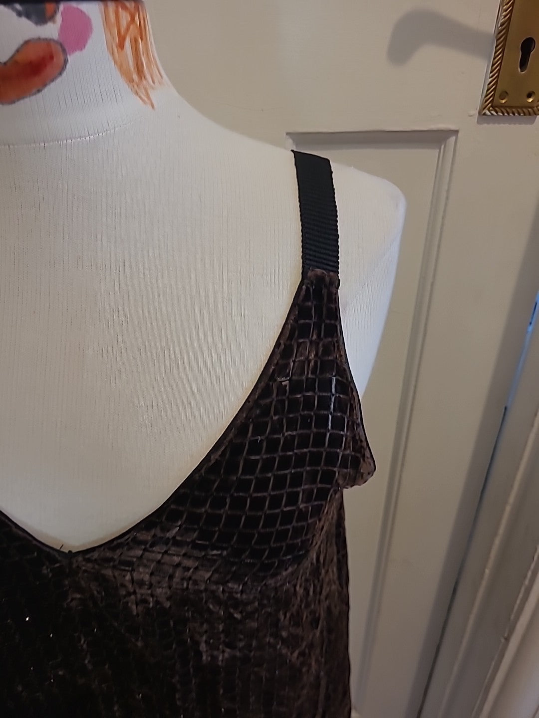 Ladies Massimo Dutti Size 12 Brown Detailed Sleeveless Tshirt