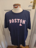 Ladies Delta Size Large Navy Boston Short Sleeved Tshirt