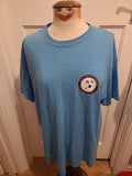 Mens Gildan Size XL Blue "Scilly Swim" Short Sleeve Tshirt