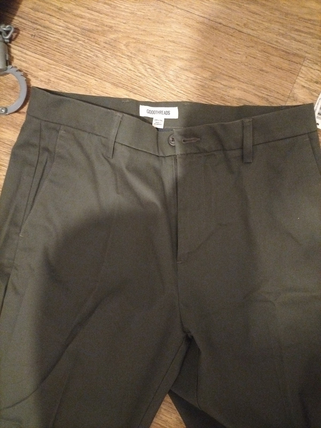 Mens Goodthreads Size 32x34 Dark Khaki Athletic Trousers