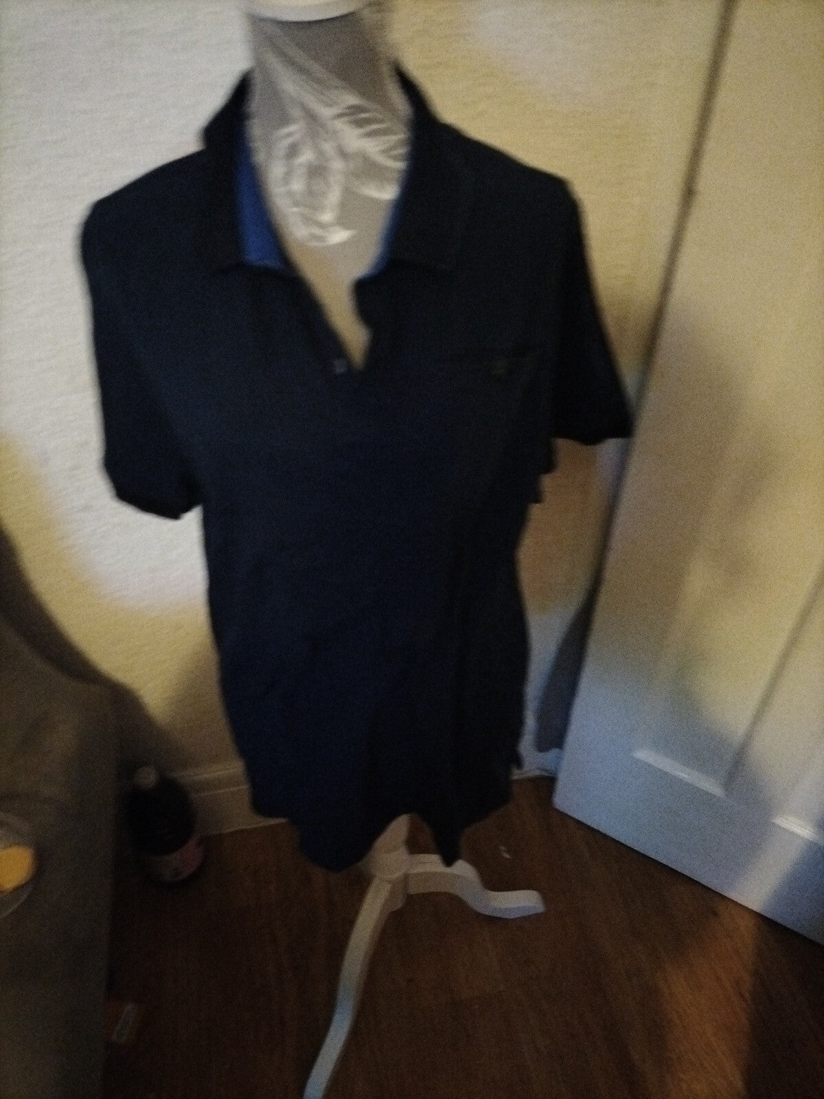 Mens Debenhams Size XL Navy Short Sleeved Polo