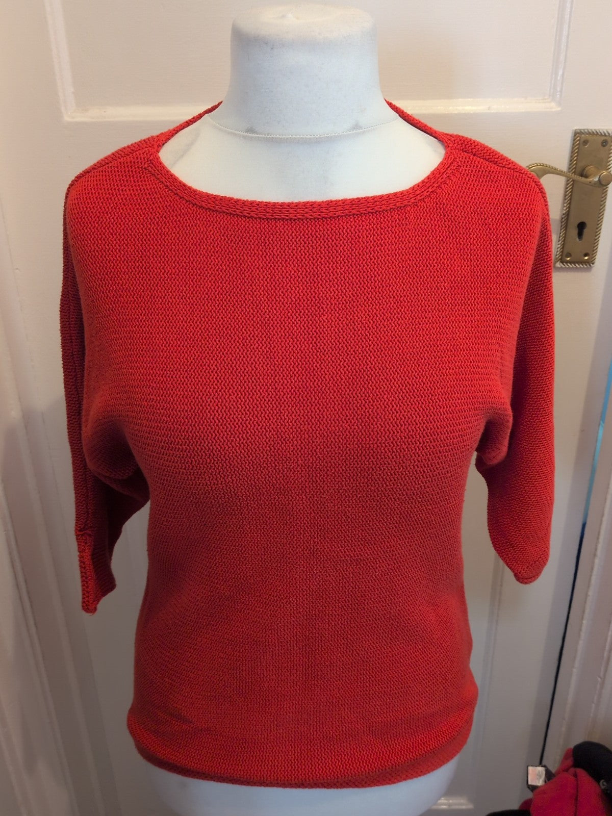 Ladies H&M Basic Size Small UK Red Jumper