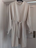 Primark 10 Cream Fit And Flare Long Sleeve Dress