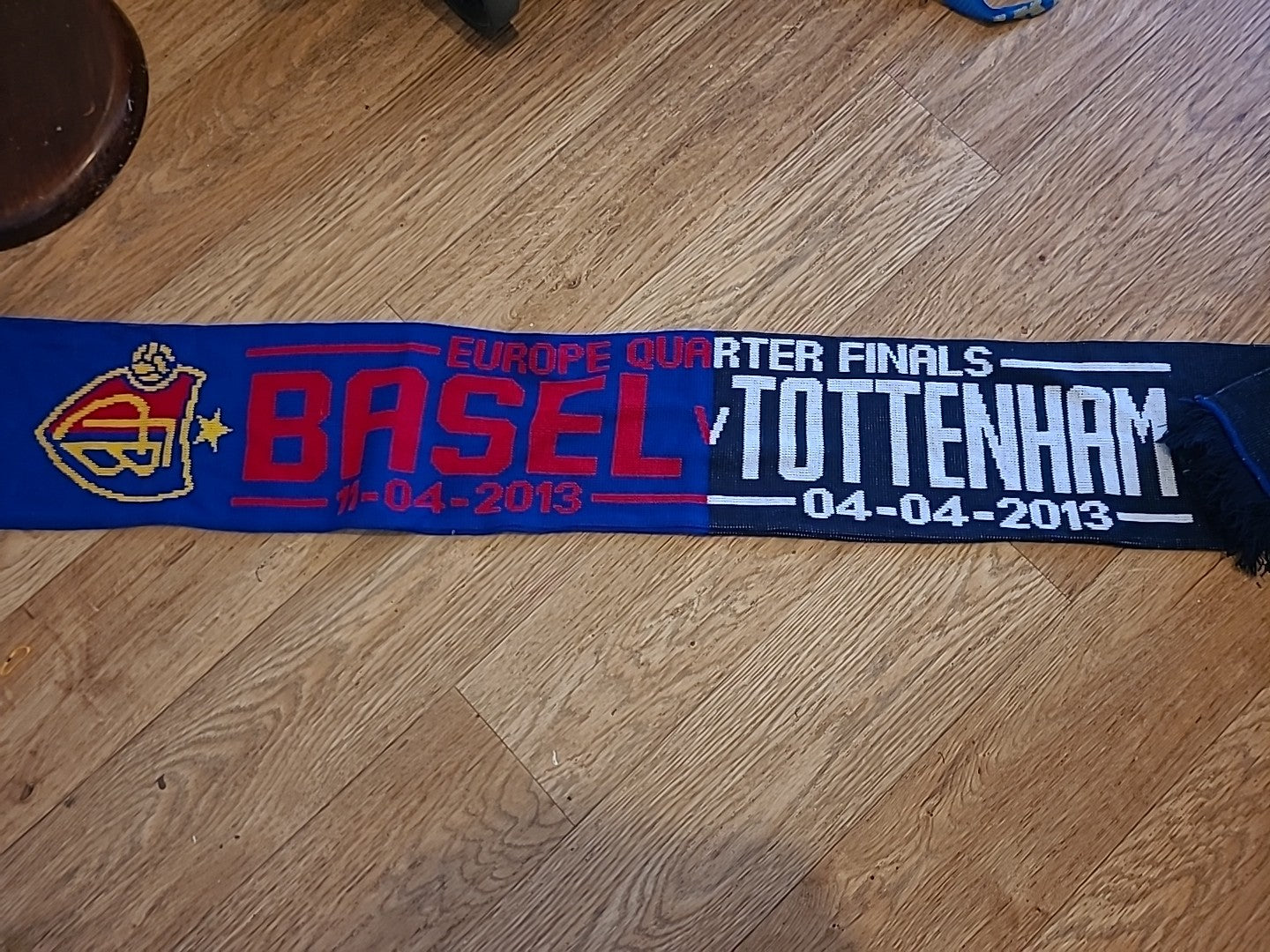 Basel Vs Tottenham Europe Quarter Final 2013 Scarf