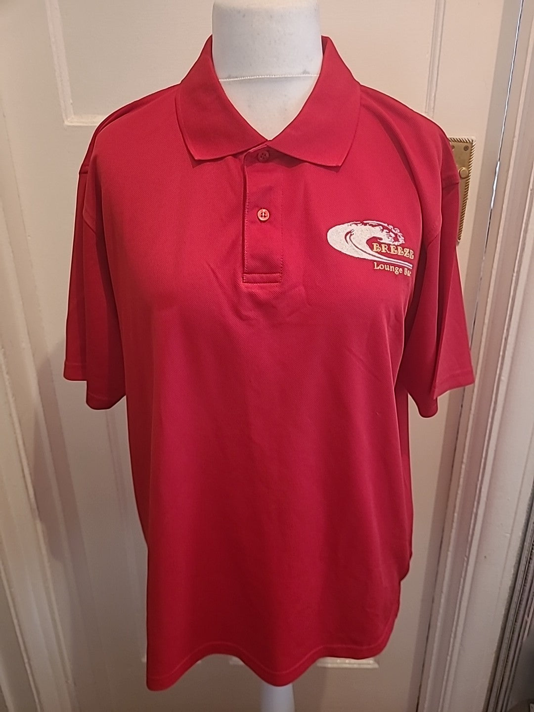 Mens Henbury Size XL Red Short Sleeved Print Polo