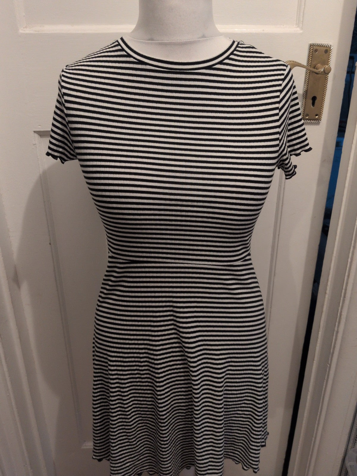 Limited Edition 12 Black Stripe Short Sleeve Dress