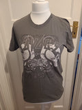 Mens Prettylittlething Size Small Grey Printed Short Sleeved Tshirt