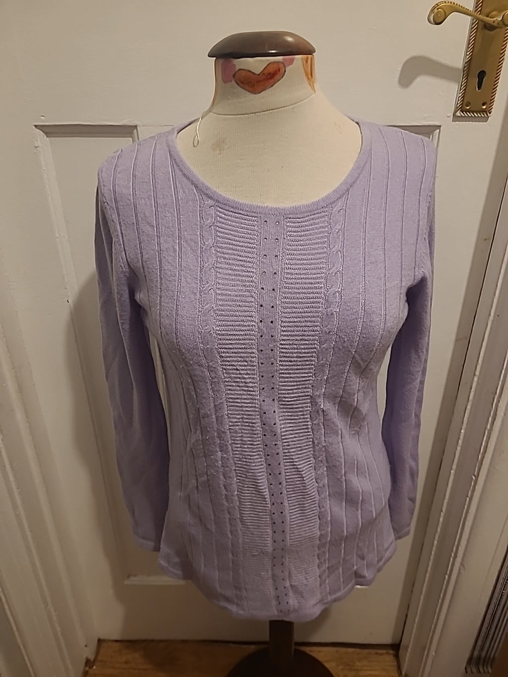 Ladies Anna Rose Size Medium Lilac Long Sleeved Pullover Jumper